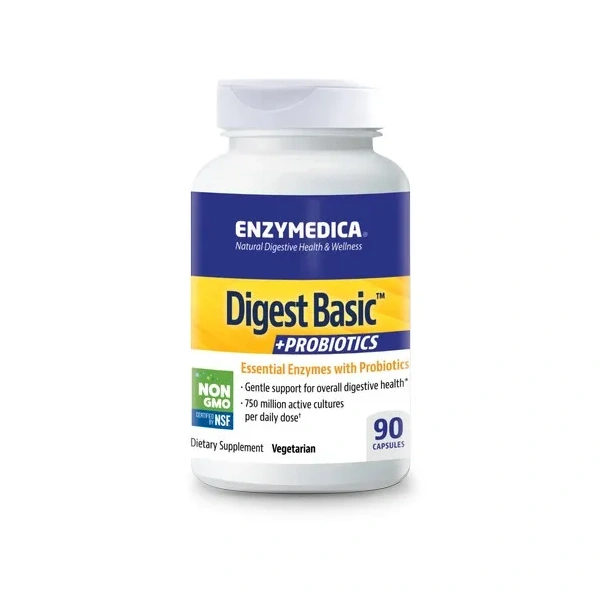 ENZYMEDICA Digest Basic + Probiotics (Enzymy trawienne z probiotykami) 90 Kapsułek