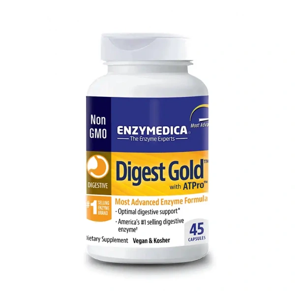 ENZYMEDICA Digest Gold™ ATPro (Kompleks enzymów trawiennych) 45 Kapsułek