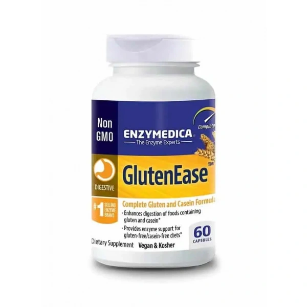 ENZYMEDICA GlutenEase™ (Gluten and Casein Intolerance) 60 Capsules