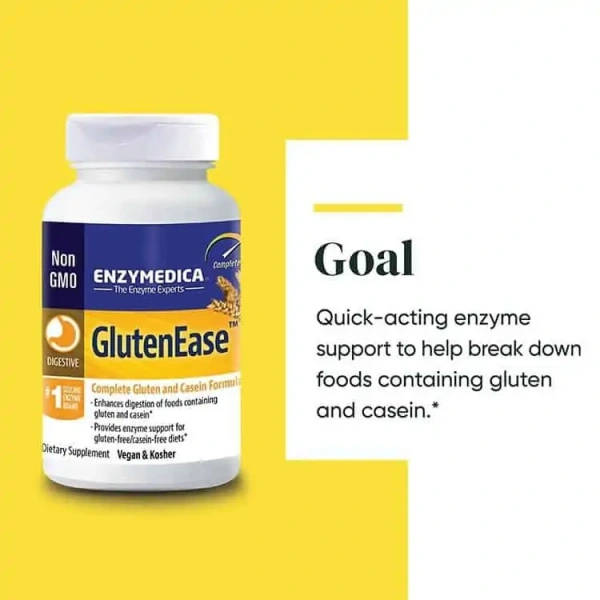 ENZYMEDICA GlutenEase™ (Nietolerancja Glutenu i Kazeiny) 60 Kapsułek