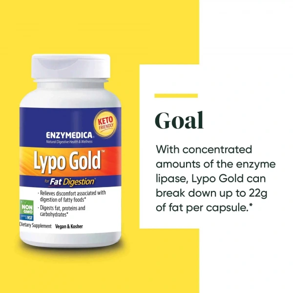 ENZYMEDICA Lypo Gold™ (Promotes the Digestive System) 60 capsules