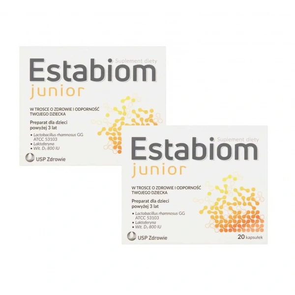 ESTABIOM Junior (Probiotic for children, Supports immunity) 2 x 20 Capsules