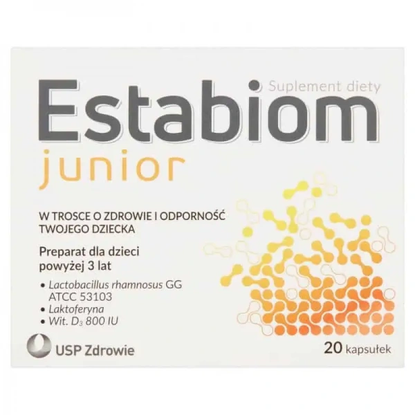 ESTABIOM Junior (Probiotyk dla dzieci, Wsparcie wrodzonej odporności) 20 Kapsułek
