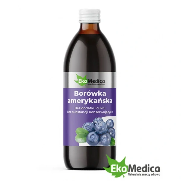 EKAMEDICA Borówka amerykańska (Blueberry, Immune support, Energy metabolism) 500ml