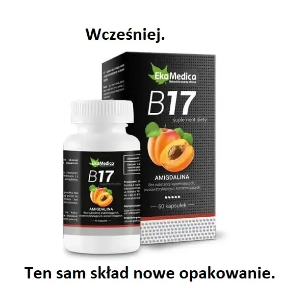 EKAMEDICA Amygdalin efime B-17 (Vitamin B17 - Apricot Kernel Extract) 60 Capsules