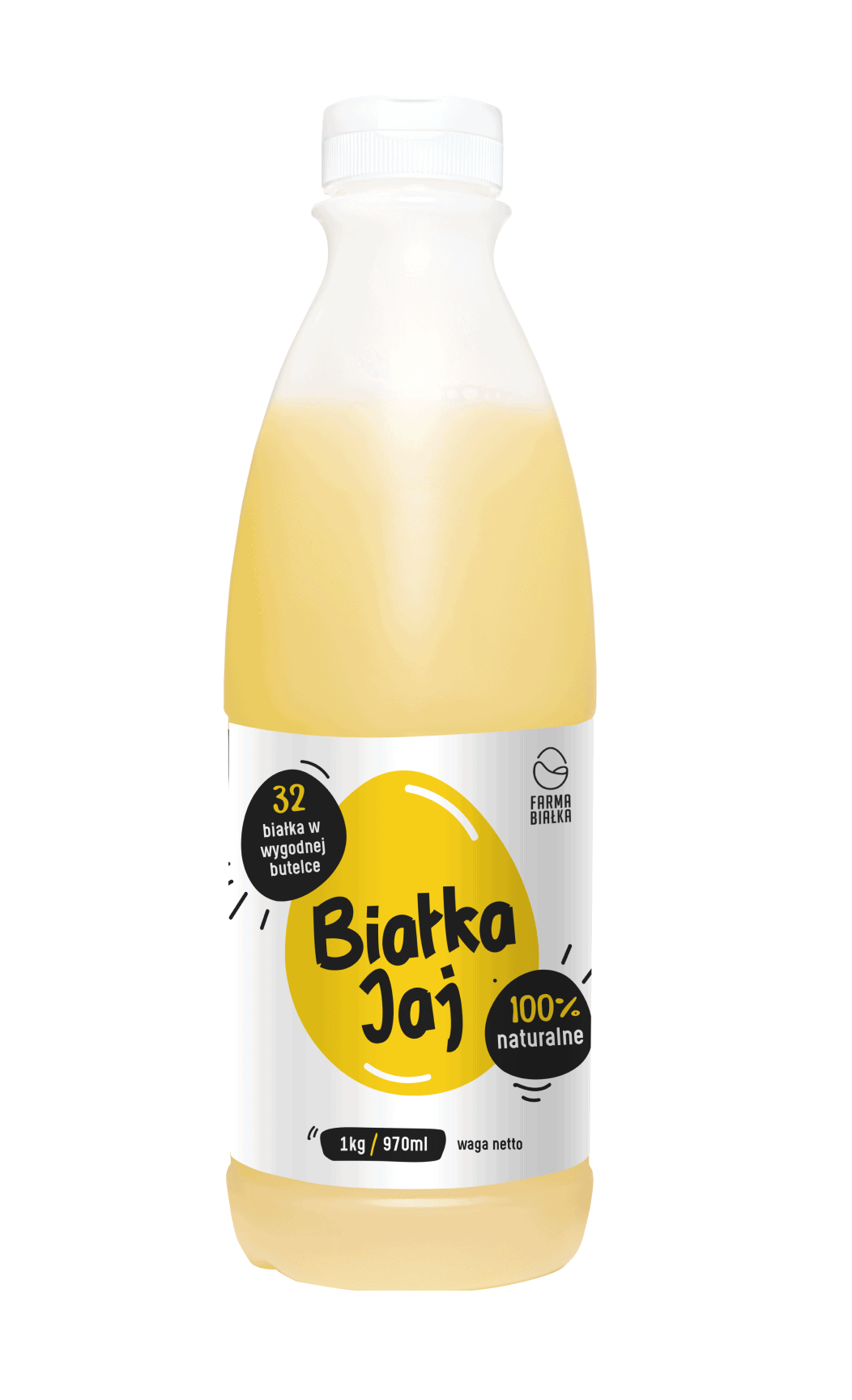 FARMA BIAŁKA Płynne białko jaj (Pasteryzowane białko jaj kurzych) 1kg