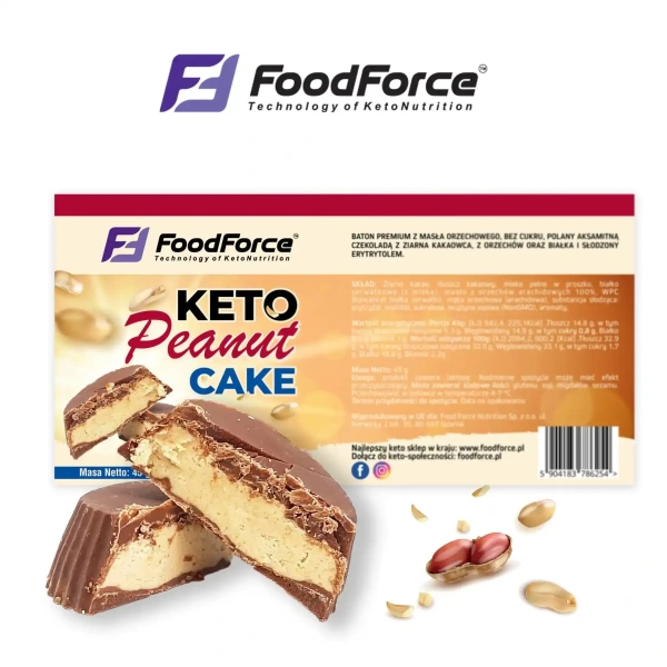FOOD FORCE Keto Peanut Cake 45g