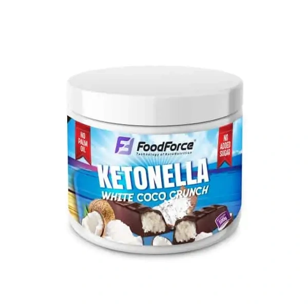 FOOD FORCE Ketonella White Coco Crunch (coconut cream with shavings) 500g