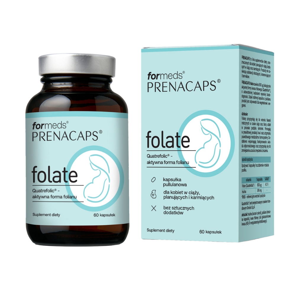 ForMeds PRENACAPS Folate (Kwas foliowy dla Kobiet w ciąży) 60 Kapsułek wegańskich