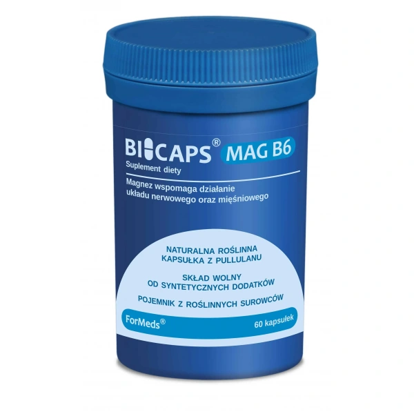 ForMeds BICAPS MAG B6 (Magnesium + Vitamin B6) - 60 vegan capsules