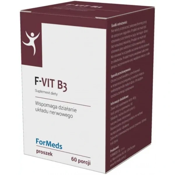 ForMeds F-VIT B3 (Vitamina B3 Niacyna + Inulina) Proszek 60 porcji