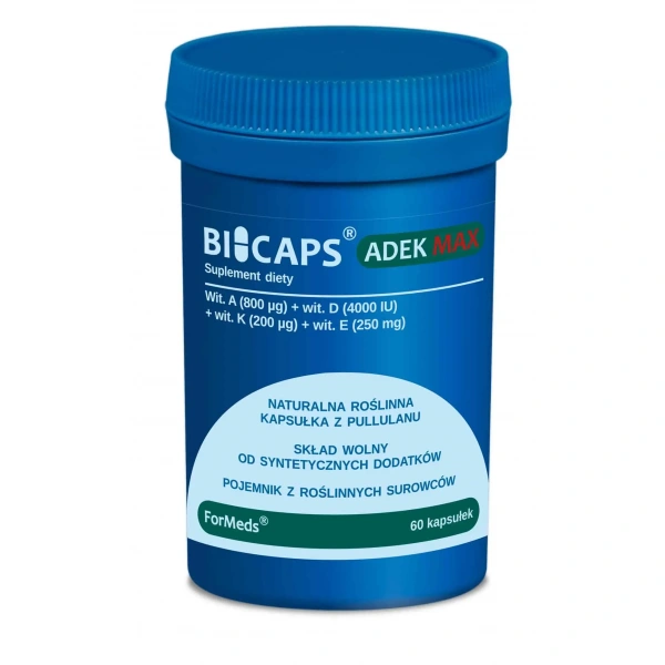 ForMeds Bicaps ADEK Max (Vitamin A, D, E, K2MK7) 60 Capsules