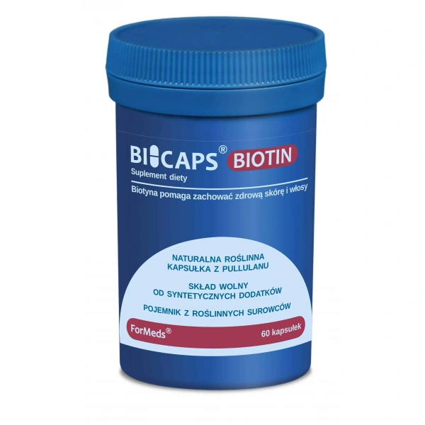 ForMeds Bicaps Biotin (Zdrowa skóra i włosy) 60 Kapsułek roślinnych