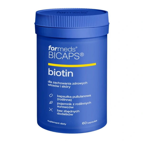 ForMeds Bicaps Biotin (Zdrowa skóra i włosy) 60 Kapsułek roślinnych