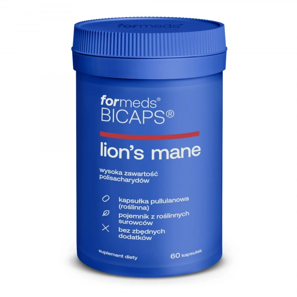 FORMEDS BICAPS LION'S MANE (Soplówka jeżowata) 60 Kapsułek wegańskich