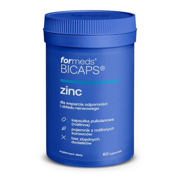 ForMeds BICAPS ZINC 25 (Cynk + Miedź + Inulina) - 60 kapsułek wegańskich