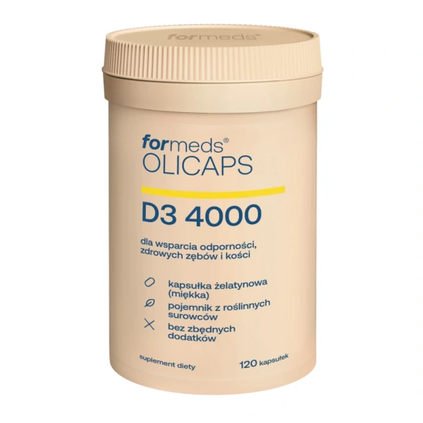 ForMeds Olicaps Vitamin D3 4000 (Vitamin D3 from Lanolin) 120 capsules