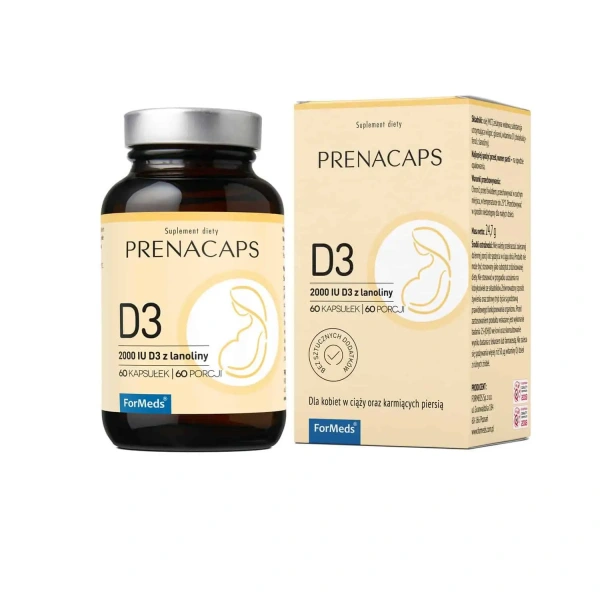 ForMeds PRENACAPS D3 (Vitamin D3, for Pregnant Women) 60 Capsules