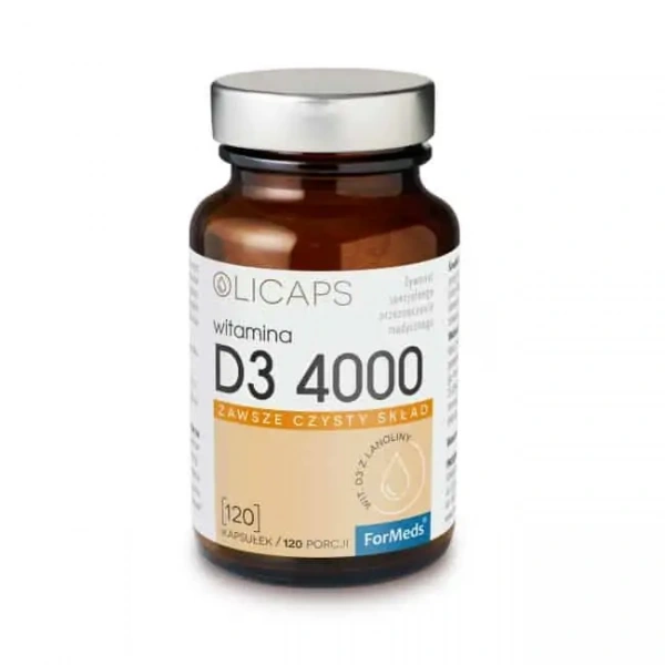 ForMeds Olicaps Vitamin D3 4000 (Vitamin D3 from Lanolin) 120 capsules