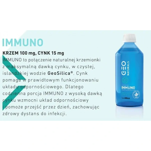 GEONATURALS Silica Immuno (Krzem 100mg, Cynk 15mg) 500ml
