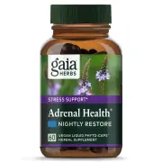 Gaia Herbs Adrenal Health Nightly Restore (Regeneracja organizmu) 60 Kapsułek płynnych wegetariańskich