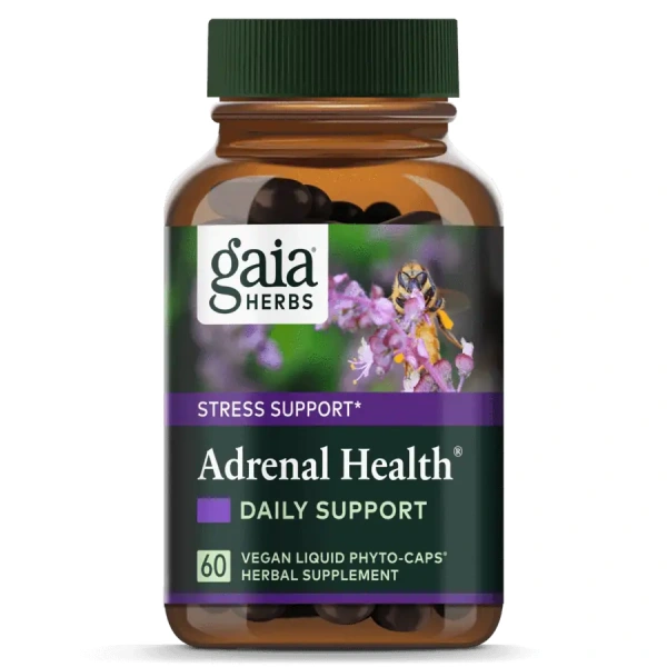 Gaia Herbs Adrenal Health Daily Support 60 Vegetarian Capsules