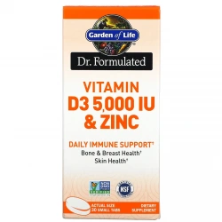 GARDEN OF LIFE Dr. Formulated Vitamin D3 & Zinc 30 Tabletek