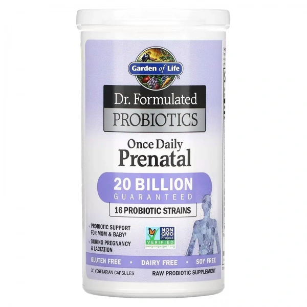 GARDEN OF LIFE Dr. Formulated Probiotics Once Daily Prenatal (Probiotyk dla Kobiet w Ciąży) - 30 kapsułek wegetariańskich