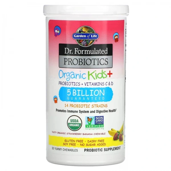 GARDEN OF LIFE Dr. Formulated Probiotics Organic Kids + 30 Tabletek do żucia