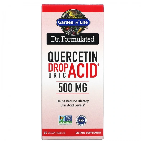 GARDEN OF LIFE Dr. Formulated Quercetin Drop Uric Acid 60 Vegan Tablets