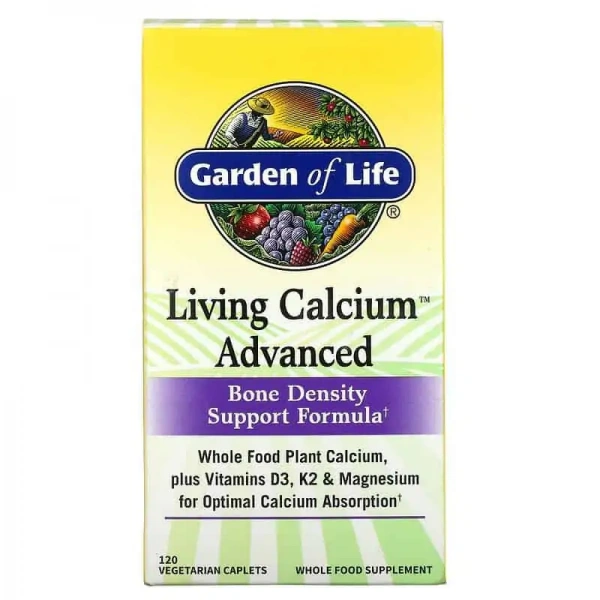 GARDEN OF LIFE Living Calcium Advanced (Zdrowie kości) 120 Kapsułek wegetariańskich
