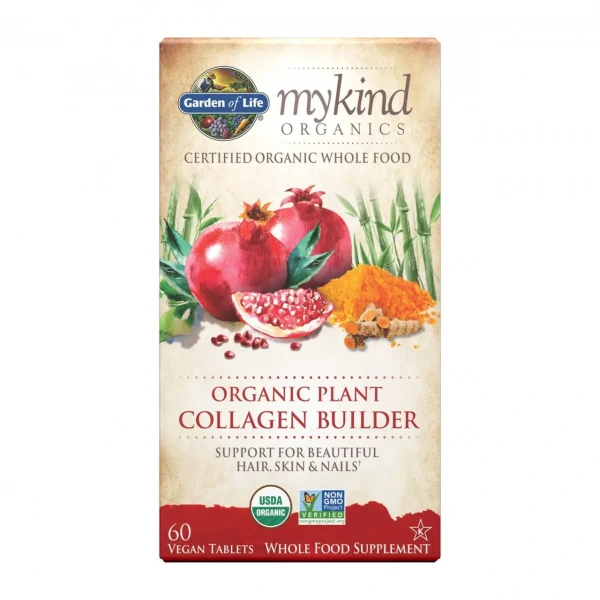 GARDEN OF LIFE mykind Organics Organic Plant Collagen Builder (Włosy, skóra, paznokcie) 60 Tabletek wegańskich