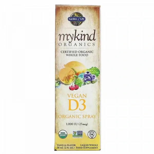 GARDEN OF LIFE MyKind Organics Vegan D3 (Vegan Vitamin D3) Vanilla 58ml