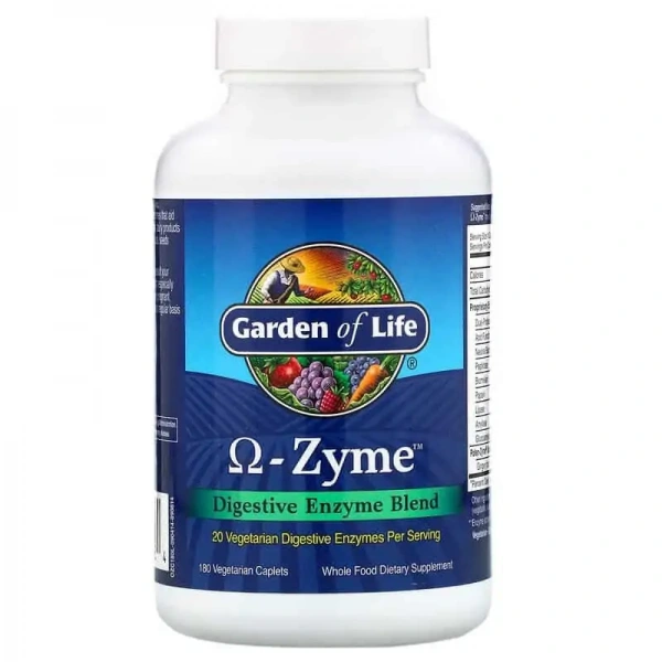 GARDEN OF LIFE Omega Zyme (Digestive Enzymes) 180 Vegetarian Capsules