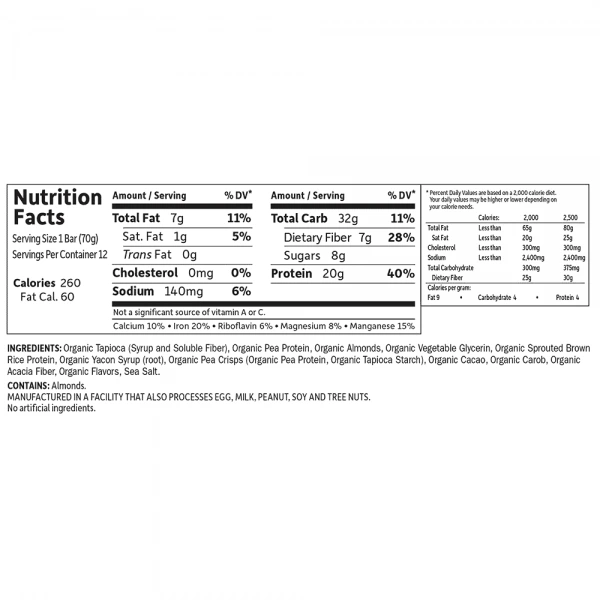 GARDEN OF LIFE SPORT Organic Plant-Based Performance Protein Bar (NSF Certified for Sport) 1x75g Chocolate Mint