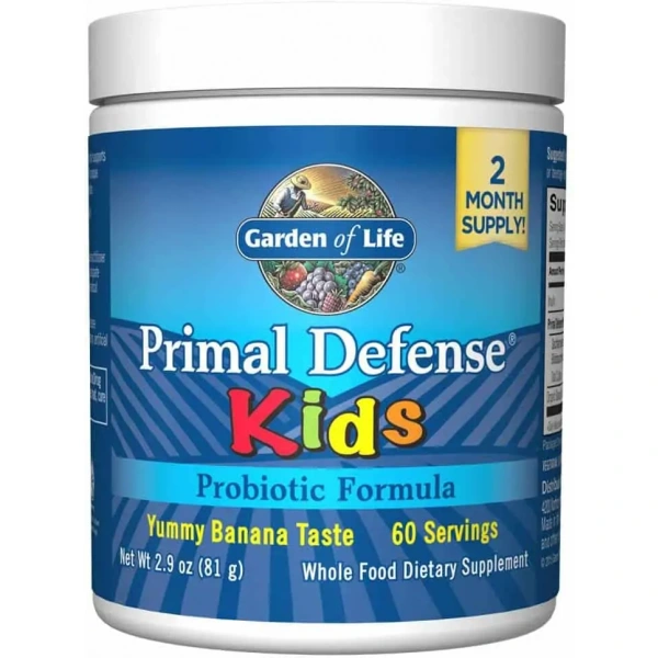 GARDEN OF LIFE Primal Defense Kids (Probiotyk dla dzieci) 81g smak Bananowy