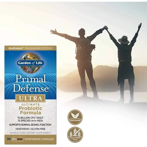 GARDEN OF LIFE Primal Defense ULTRA Probiotic Formula (Probiotic - Supports Healthy Bowel Movement) 90 vegetarian capsules