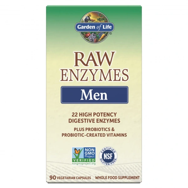 GARDEN OF LIFE Raw Enzymes Men (Digestive Enzymes) 90 Vegetarian Capsules