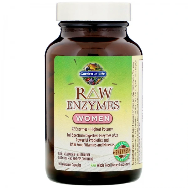 GARDEN OF LIFE RAW Enzymes Women 90 Vegetarian capsules