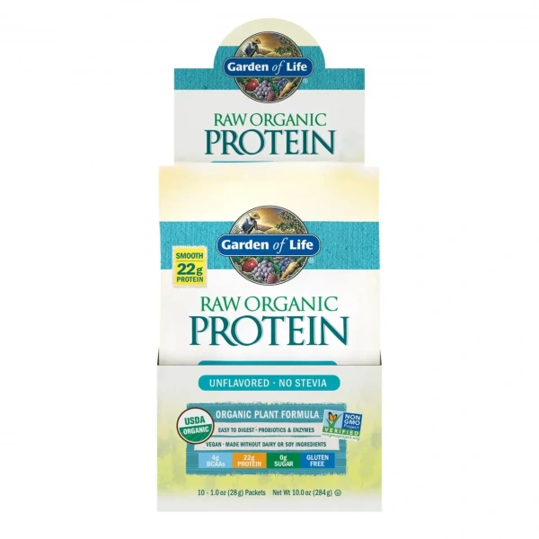 GARDEN OF LIFE RAW Organic Protein Powder (Organic Plant Formula) 10 Packets