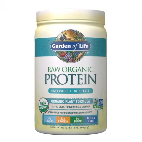 GARDEN OF LIFE RAW Organic Protein Powder (Organic Plant Formula) 560g Unflavored