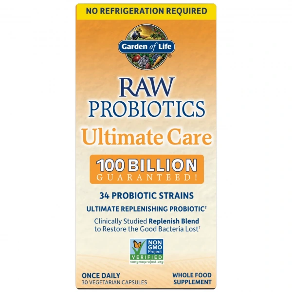 GARDEN OF LIFE RAW Probiotics Ultimate Care 30 Vegetarian Capsules