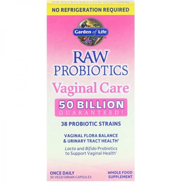 GARDEN OF LIFE RAW Probiotics Vaginal Care (Równowaga flory pochwy) 30 Kapsułek wegetariańskich