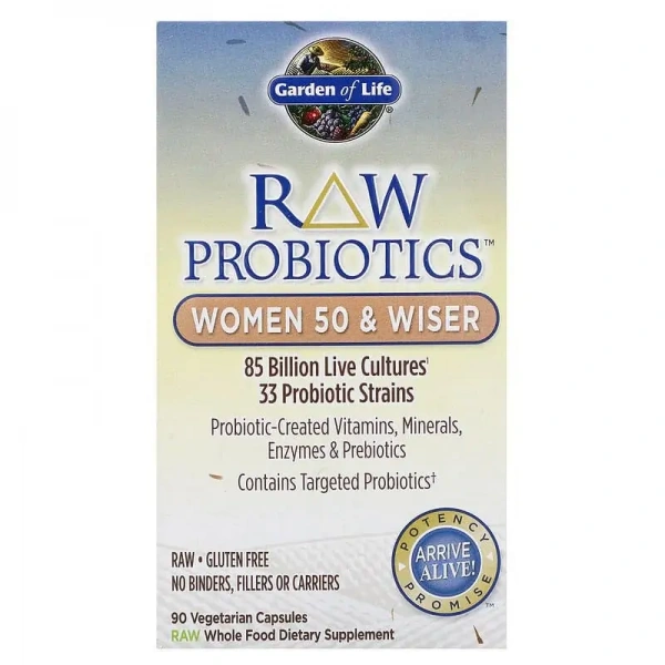 GARDEN OF LIFE RAW Probiotics Women 50 & Wiser 90 Vegetarian Capsules