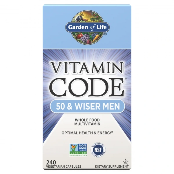 GARDEN OF LIFE Vitamin Code 50 & Wiser Men 240 Kapsułek wegetariańskich