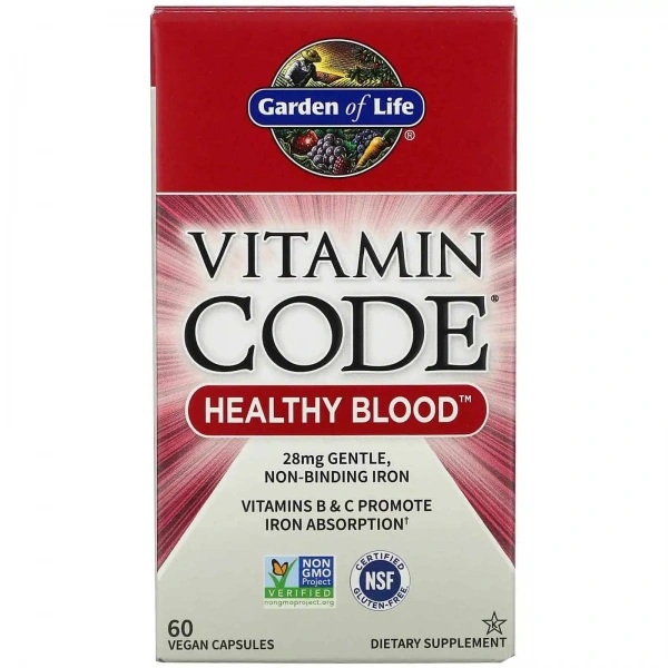 GARDEN OF LIFE Vitamin Code Healthy Blood 60 Vegetarian Capsules