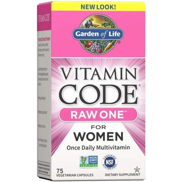 GARDEN OF LIFE Vitamin Code RAW ONE for WOMEN (Kompleks Witamin dla Kobiet) 75 Kapsułek wegetariańskich