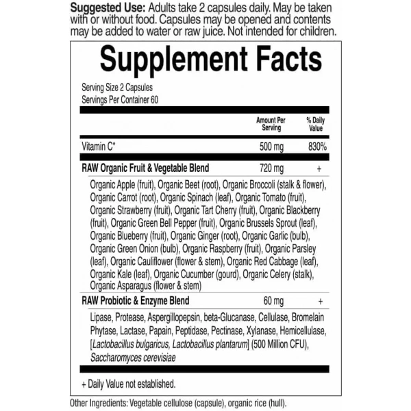 GARDEN OF LIFE Vitamin Code RAW Vitamin C (Vitamin C) 120 Vegetarian capsules
