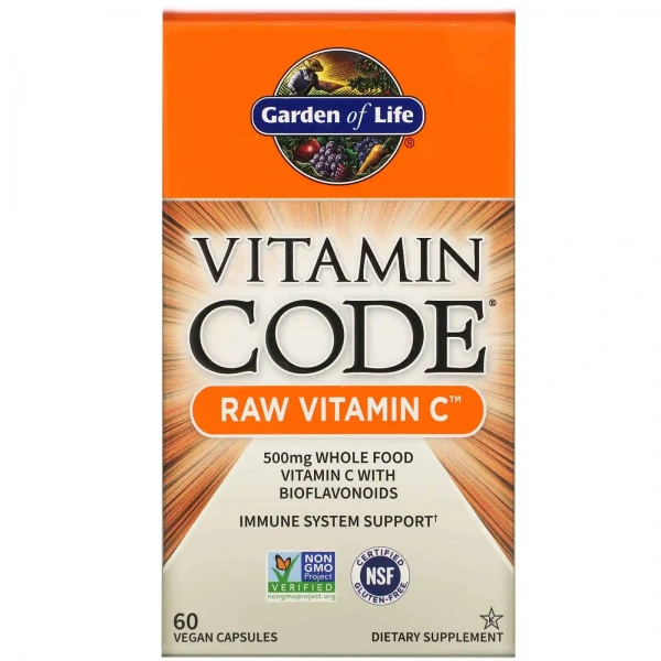GARDEN OF LIFE Vitamin Code RAW Vitamin C (Witamina C) 500mg 60 Kapsułek wegetariańskich