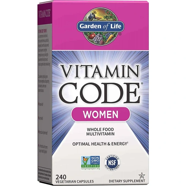GARDEN OF LIFE Vitamin Code Women Multivitamin (Multiwitamina dla Kobiet) 240 kapsułek wegetariańskich